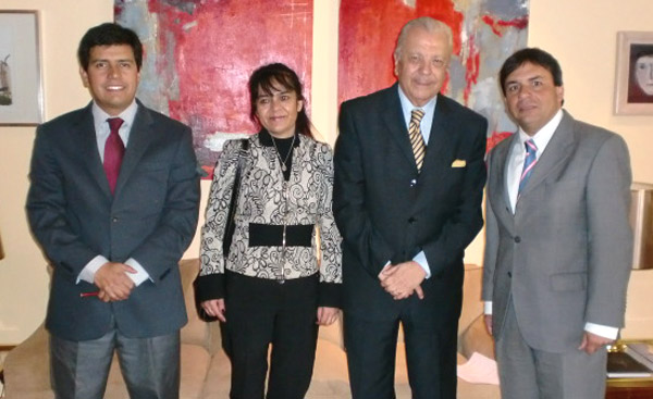 Embajador Romero, Alcalde de Quillota y acompañantes.