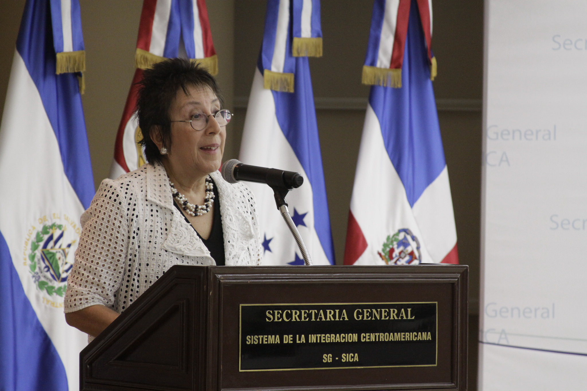 Embajadora María Inés Ruz en sus palabras durante la inauguración del Seminario sobre género y justicia penal en Chile y los países de SICA.