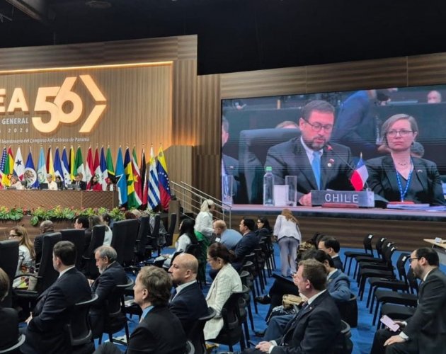 Ante la OEA, canciller llama a países a actuar unidos contra el crimen organizado y promueve candidatura de Chile para ser sede del Tratado de Alta Mar